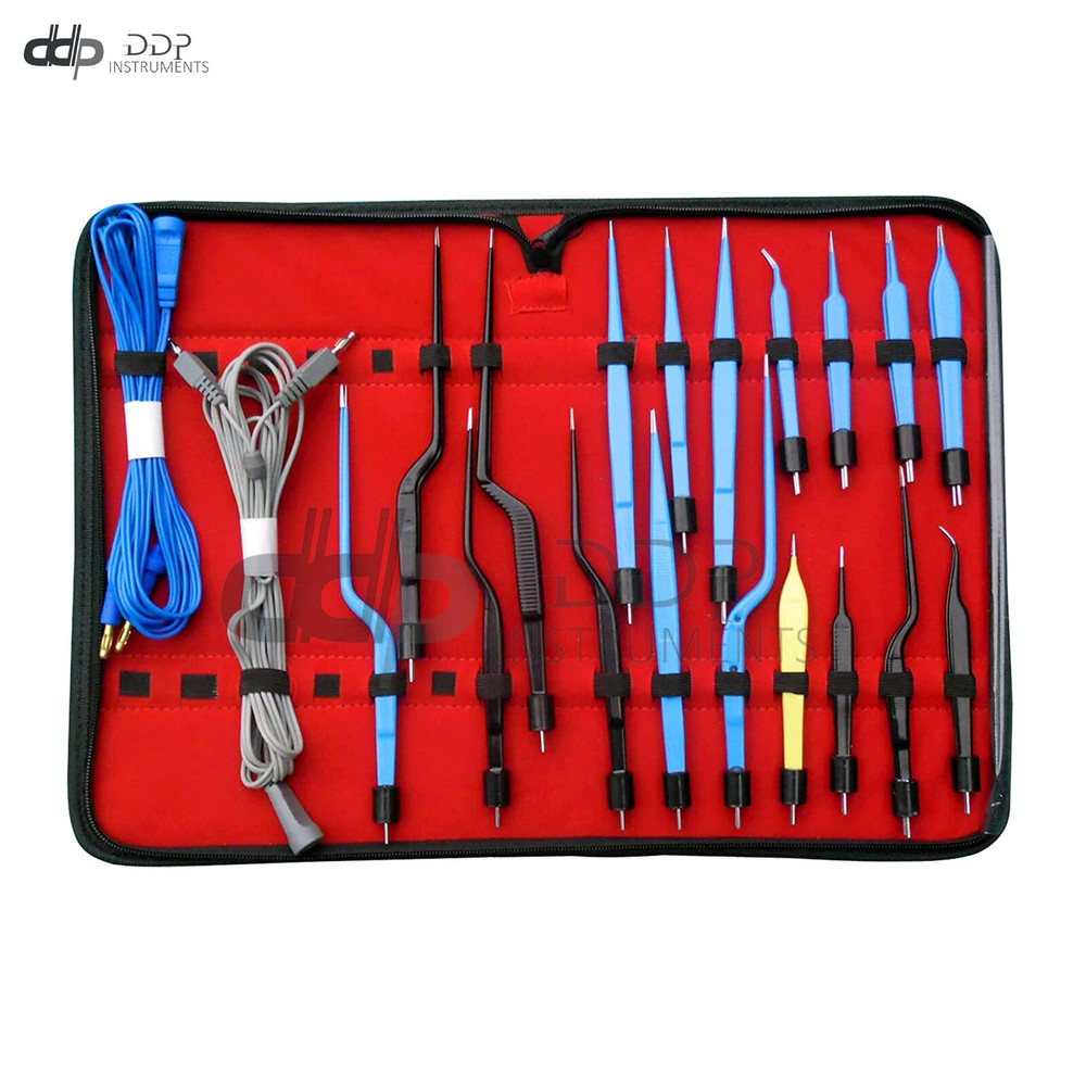 HIGH CLASS Bipolar Bayonet Forceps Electrosurgical Instruments Set-DDP-0074