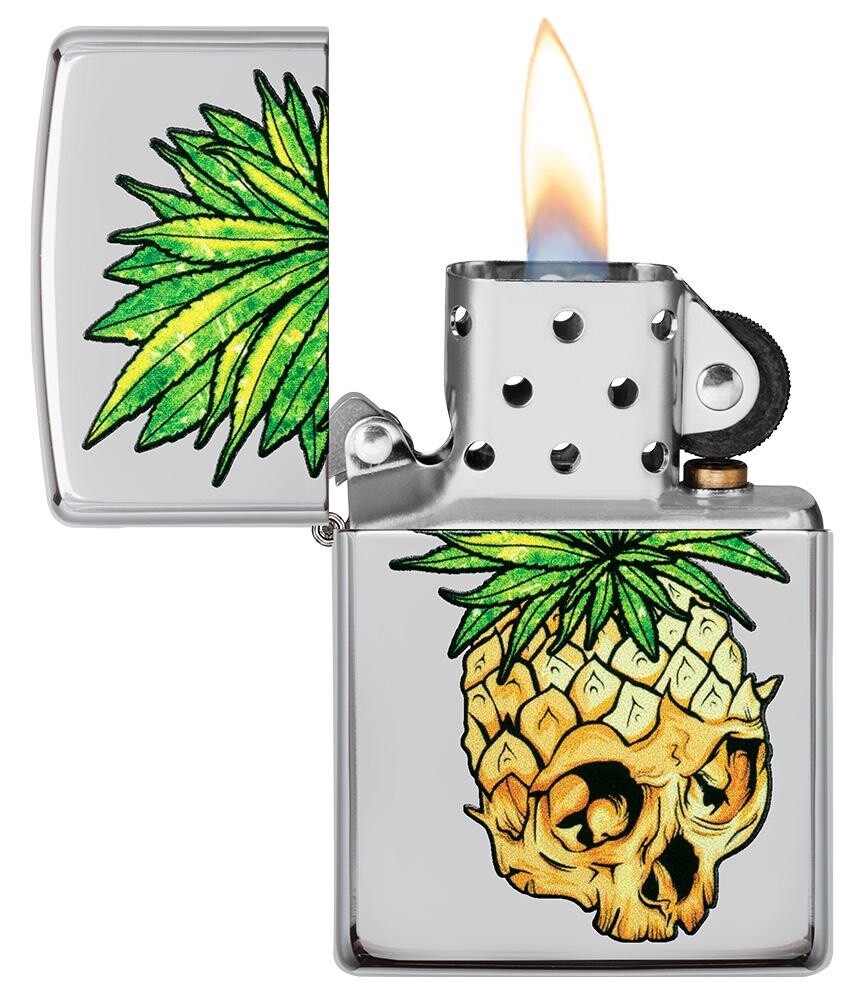 Zippo Leaf Skull Pineapple 49241