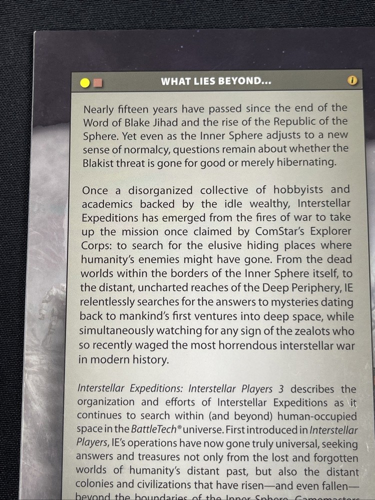 Battletech Interstellar 2012 Players 3 - Interstellar Expeditions 35308