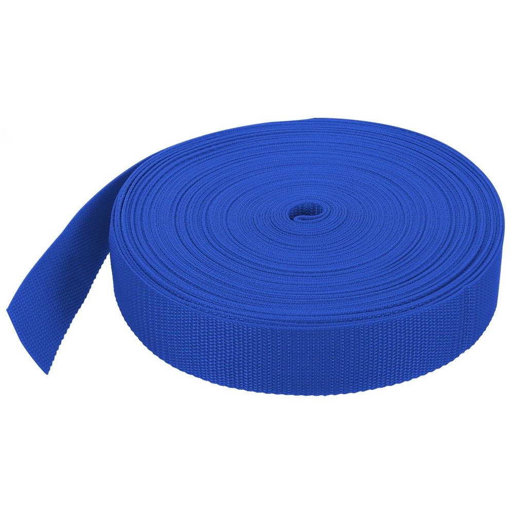 Lightweight Polypropylene Webbing Strap 3.8cm 25 Yard Blue