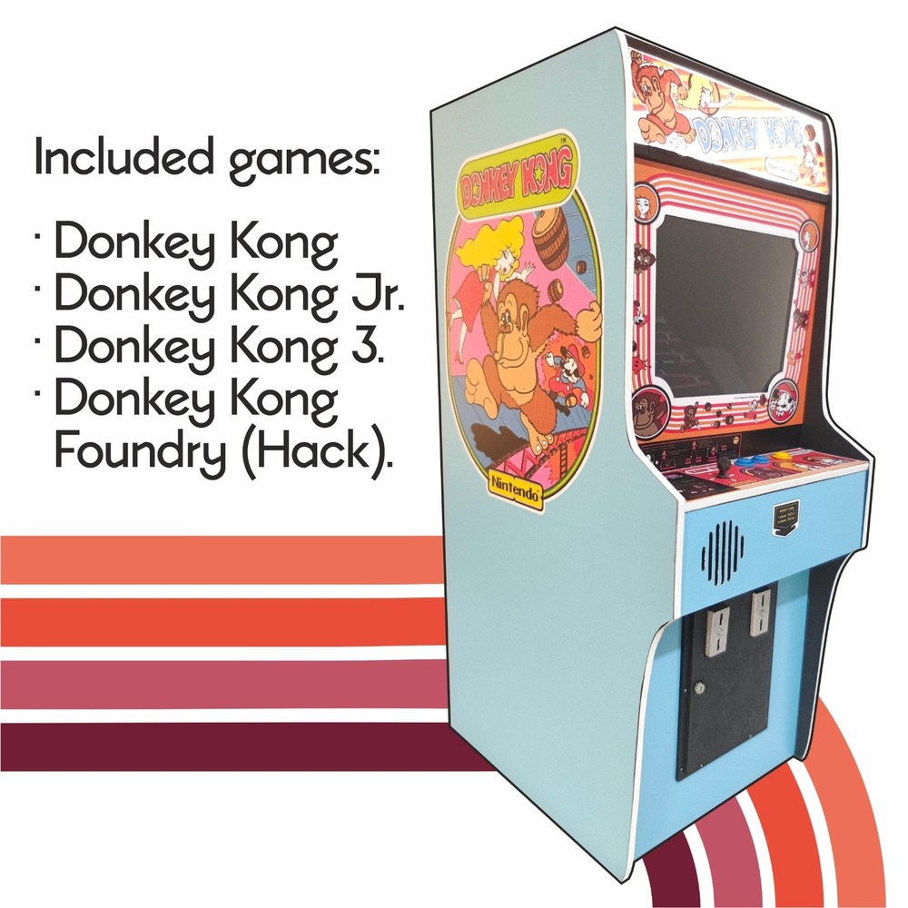 Donkey Kong trilogy 1/6 scale mini working arcade cabinet.