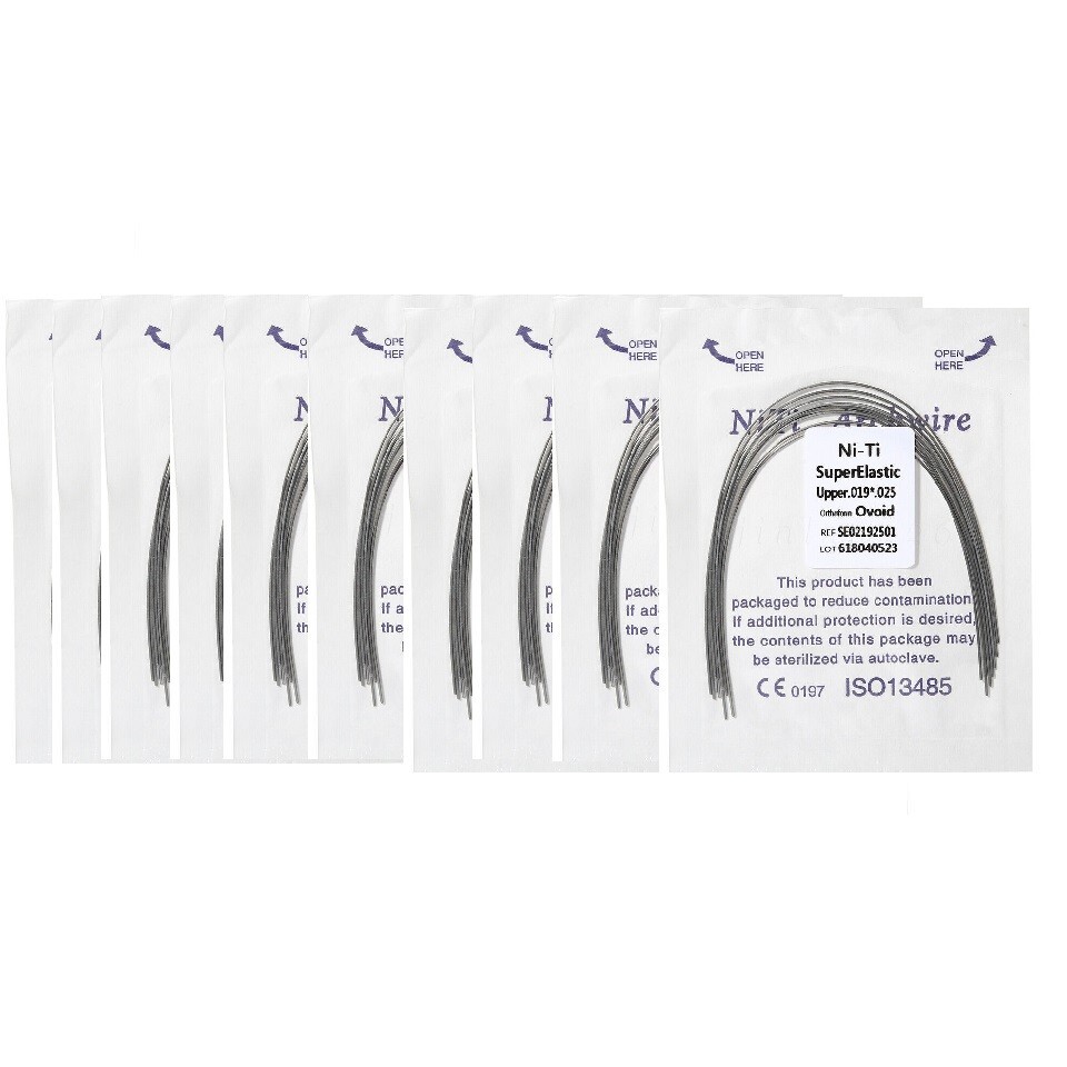 10 Pack Dental Orthodontic Super Elastic Niti Rectangular Arch Wires 19*25 Upper
