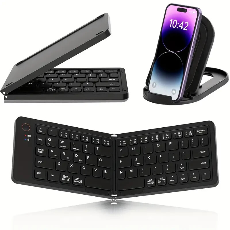 Wireless Foldable Keyboard Portable Rechargeable Foldable Wireless Keyboard