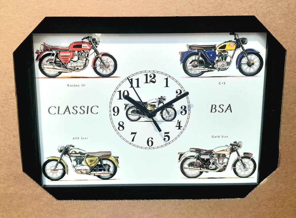Classic Motorcycles BSA Wall Clock - Stunning Artwork