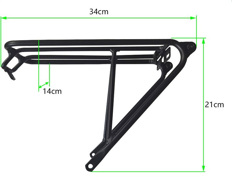 Bicycle Rear Shelf Rear Rack + Easywheels for Brompton Folding Bikes - 390g