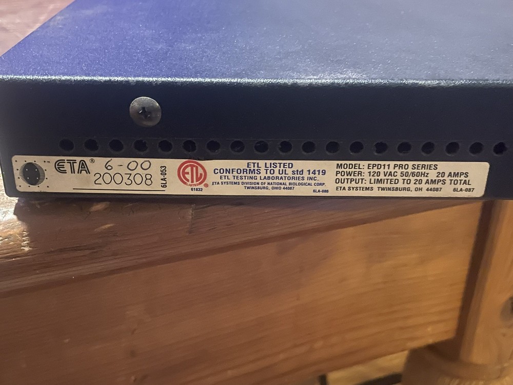 eta pd11p Conditioned Power Distribution