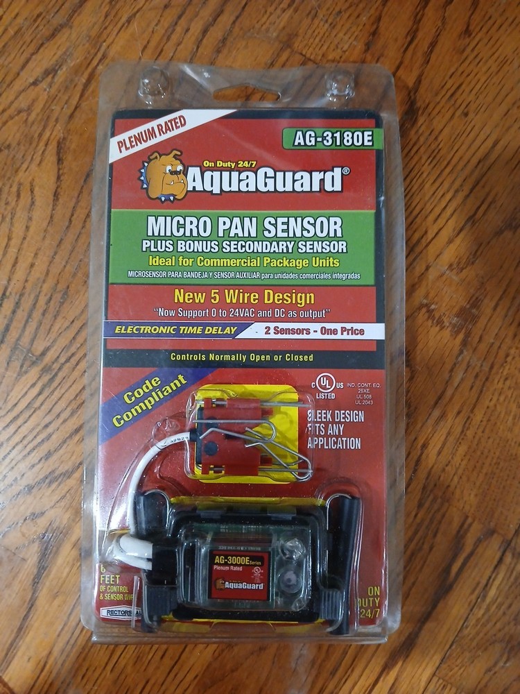 Rectorseal AquaGuard AG-3180E Micro Pan Sensor + Bonus Secondary Sensor