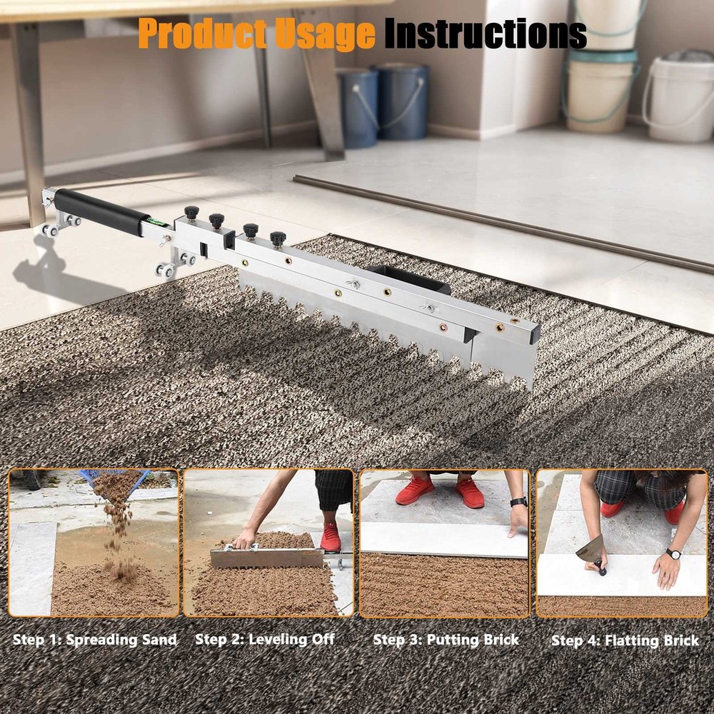 Tile Leveler Leveling Ash Tiling Paving Floor Tile Tool Flat Sand Screed Trowel