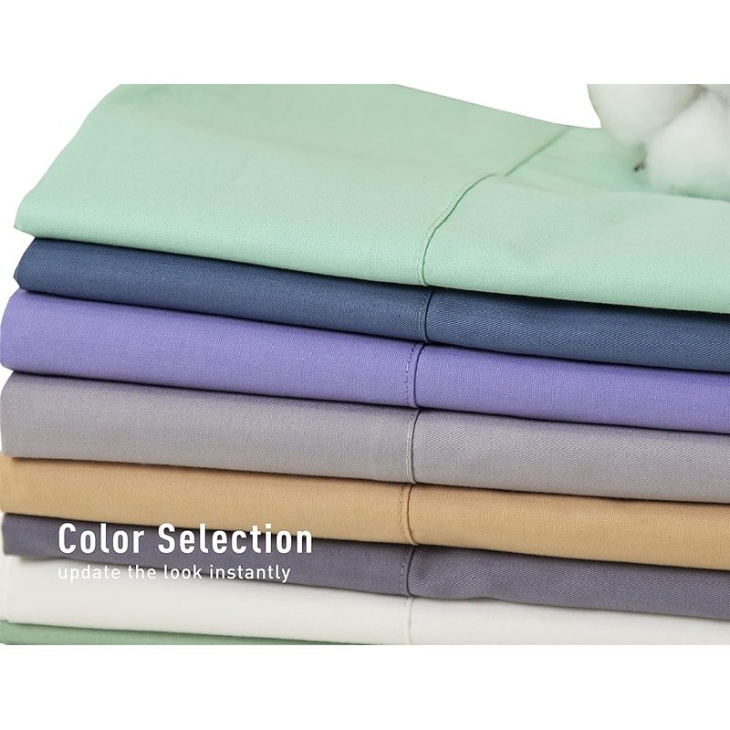 Breathable 100 Cotton King Pillowcases Soft Durable Quality Craftsmanship Set US