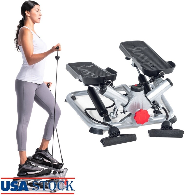 Compact Mini Stair Stepper Climber Machine W/ Resistance Bands Adjustable Height