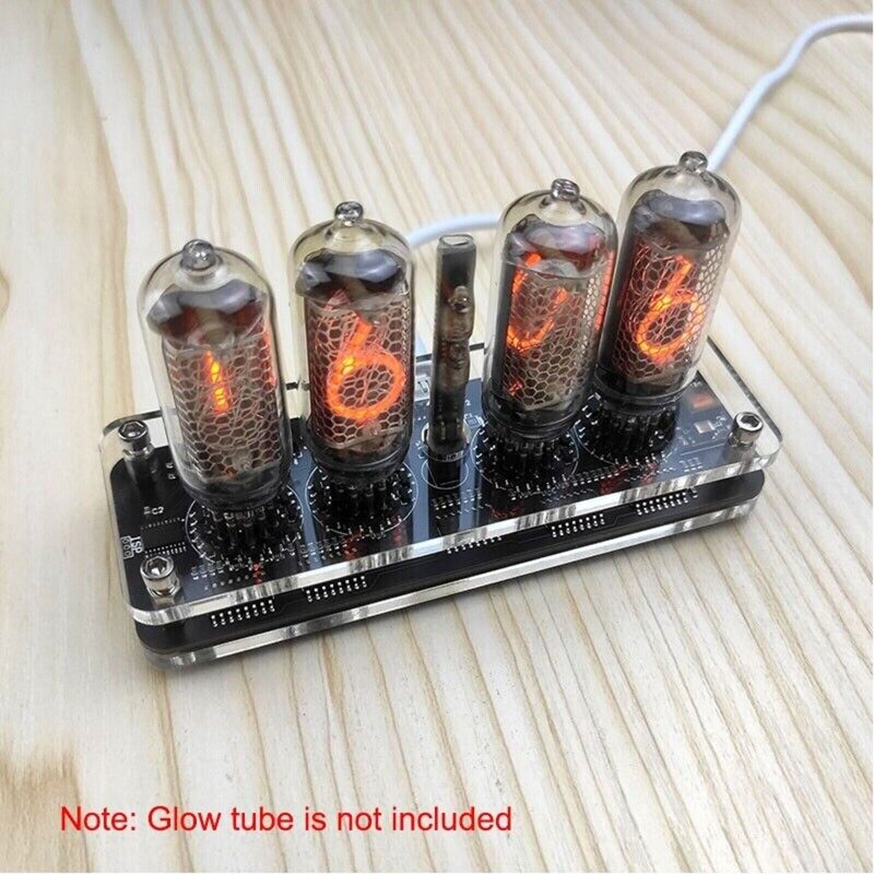 IN-8 4-Digit Nixie Clock Tube Innovative Desktop Clock Sleek Home Decor Basic US