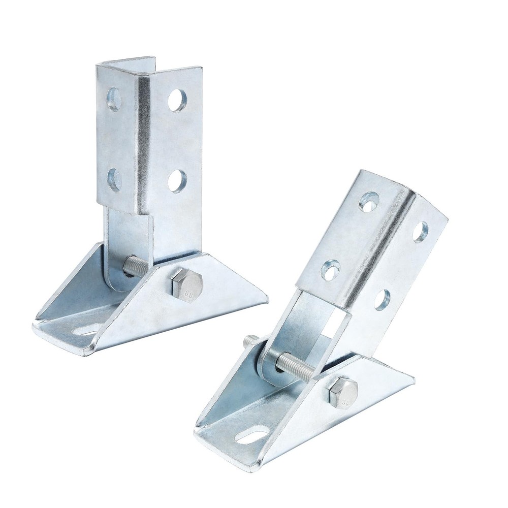 2 Pcs Heavy Duty Adjustable Brace Fitting, 1-5/8" Strut Base for Structural Supp