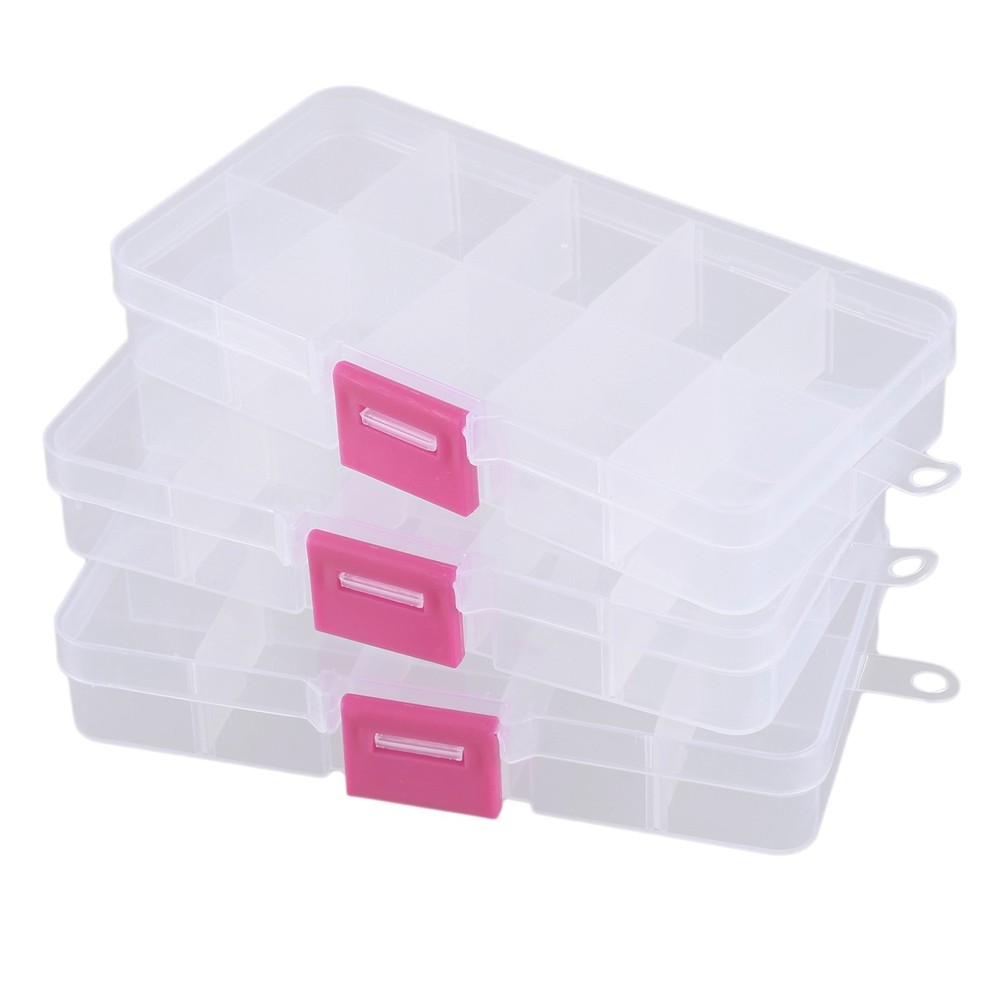 3pcs 10 grid plastic storage container for electronic composer7767
