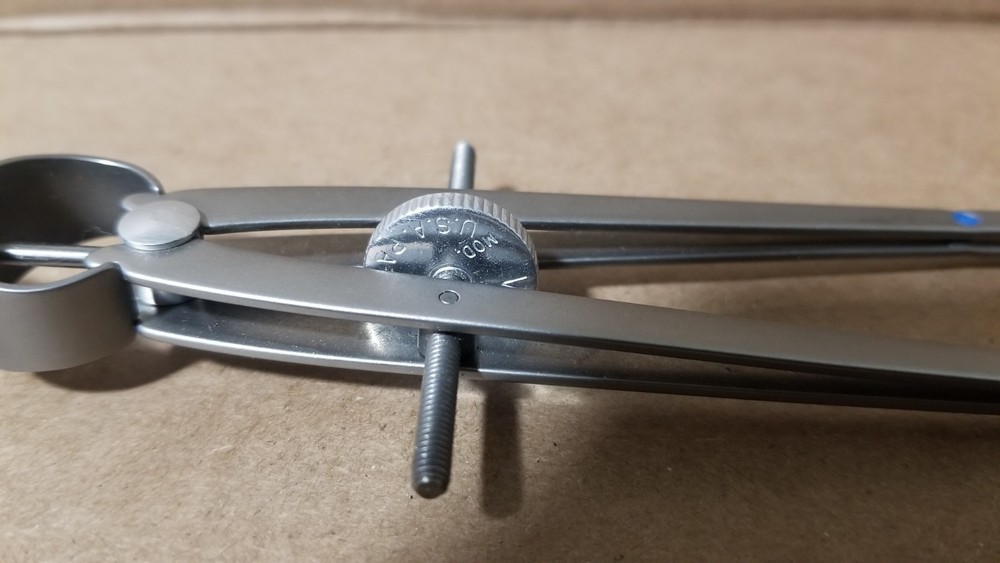 Vintage Vemco Blue Dot Drafting Compass-Missing Screw & Pointer Working , VGC