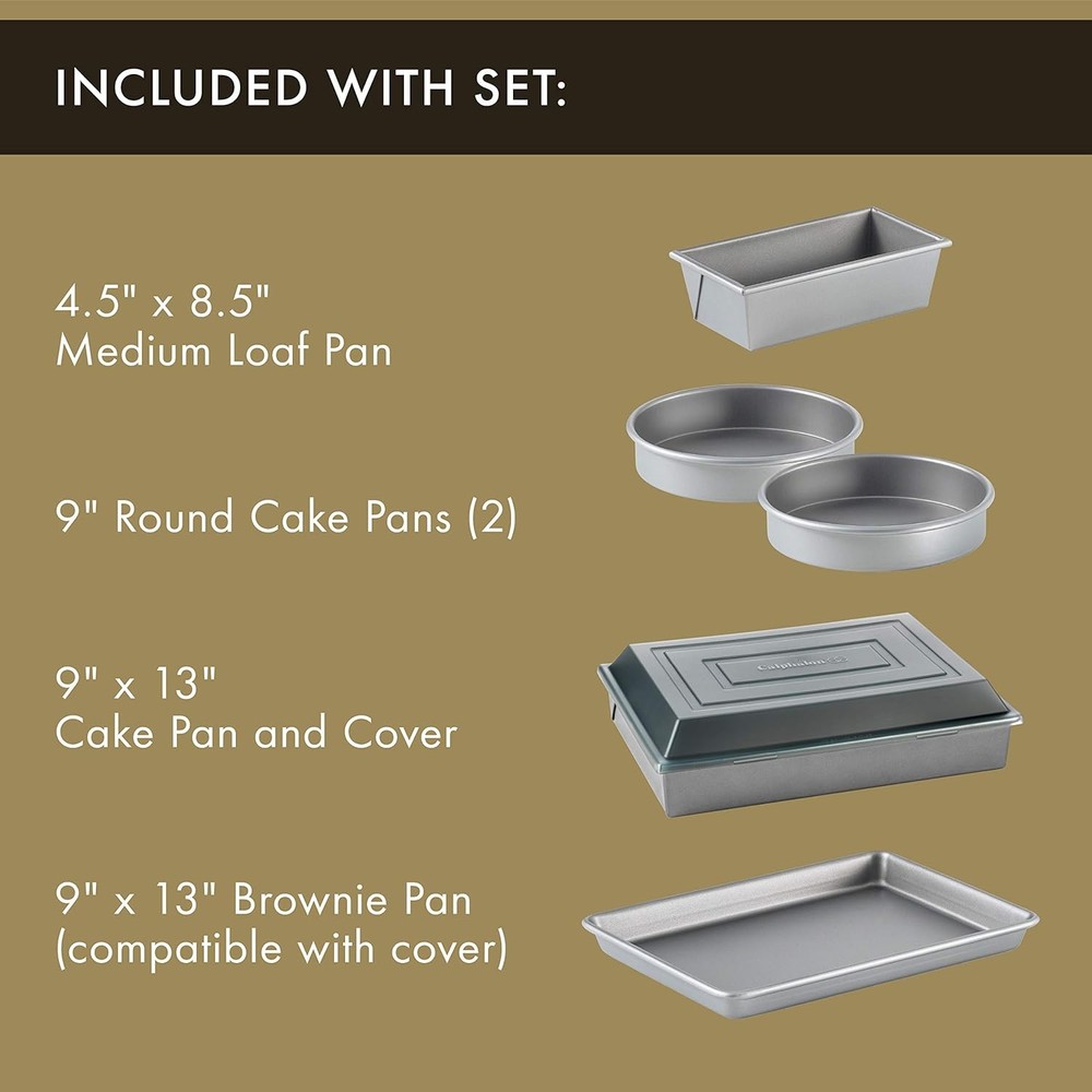 10-Piece Nonstick Bakeware Set Includes Baking Sheet Cookie Sheet Cake Pans