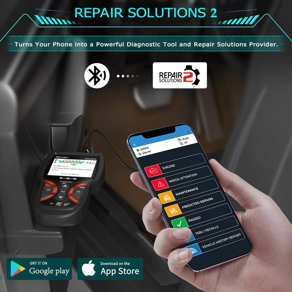 INNOVA 6030P OBD2 Scanner ABS Code Reader-Check Engine Car Diagnostic Scan Tool