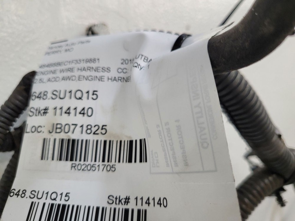 2015 SUBARU OUTBACK Engine Wire Harness 2.5L