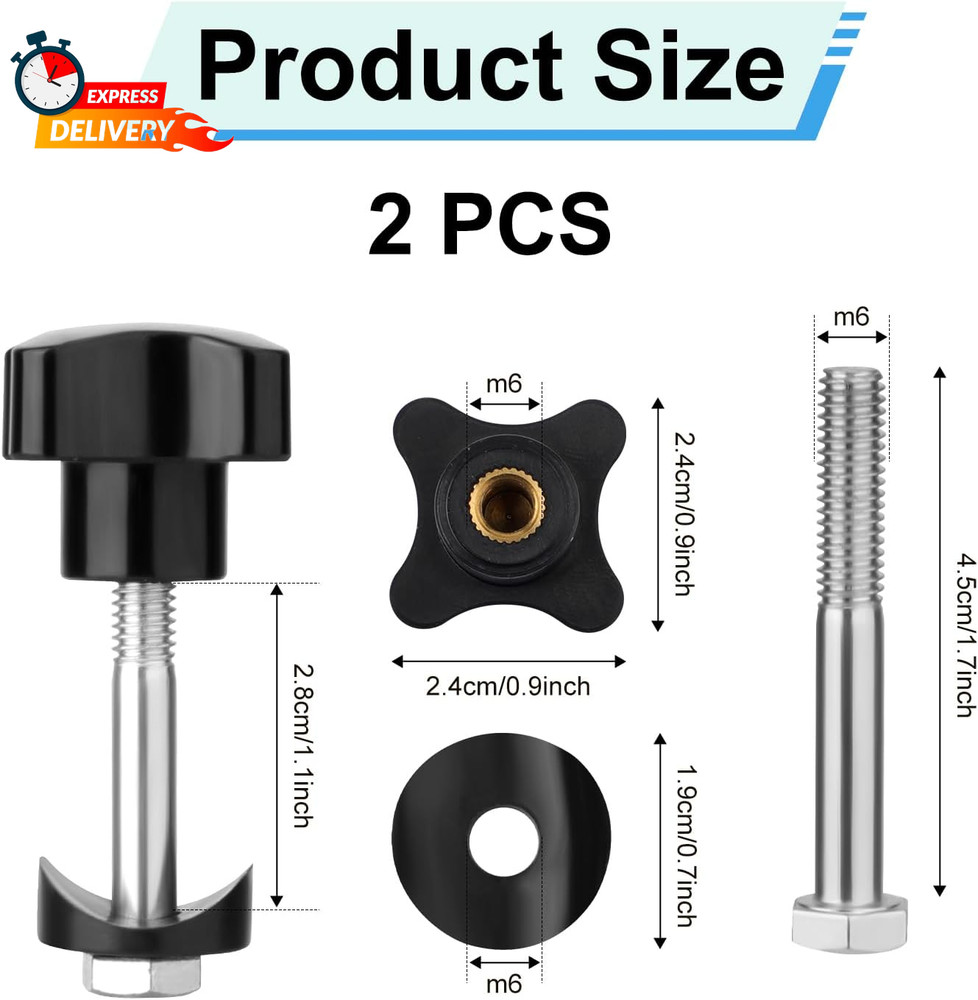 PEUTIER 2 Sets Rollator Walker Replacement Arm Adjustment Knobs, Comfortable Uni