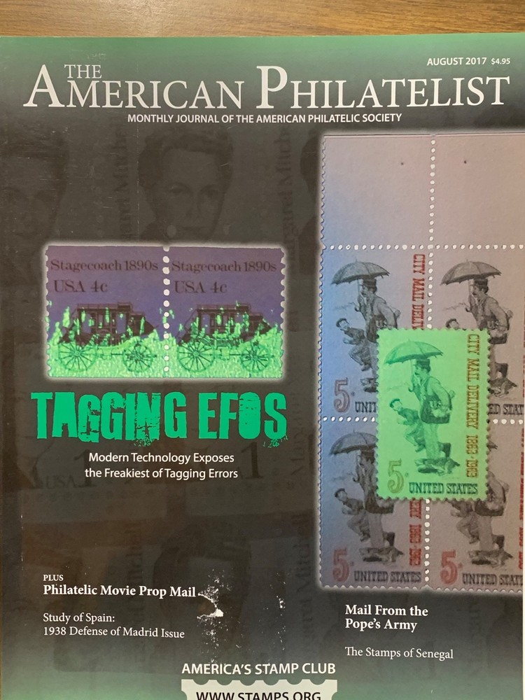 American Philatelist Magazine  2017,  August