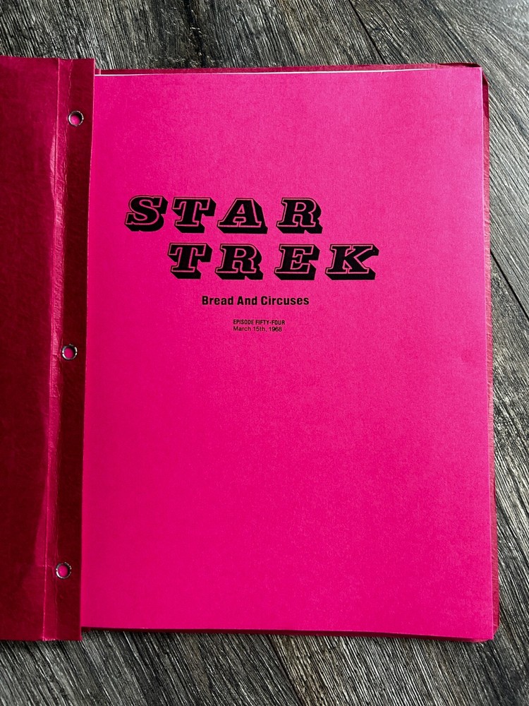 STAR TREK Script Bread And Circuses 3rd Revised Final Sept 1967 Gene Roddenberry
