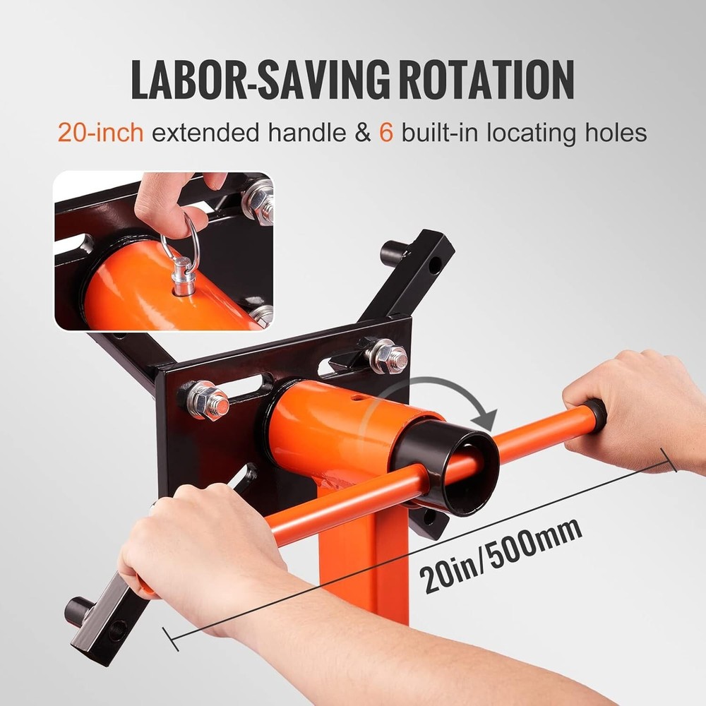 Movable Engine Stand with Lockable Casters - 4 Adjustable Arms & 750 lb Capacity