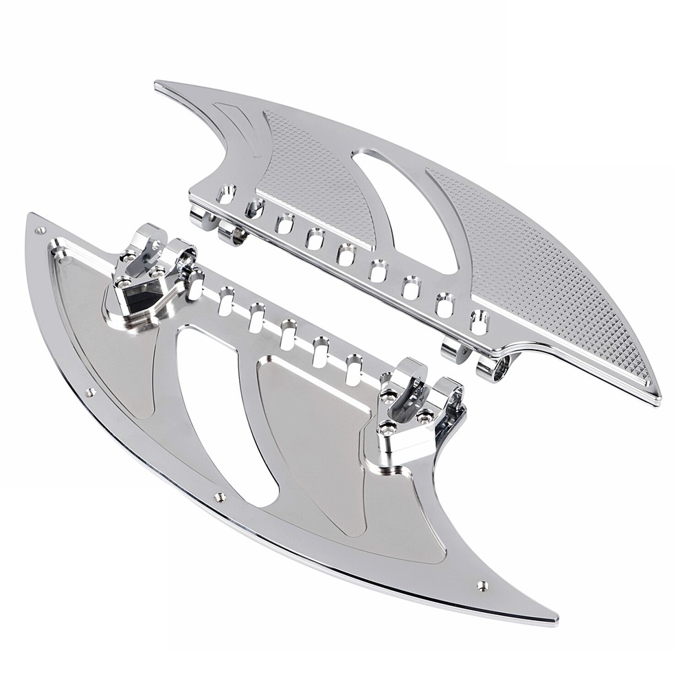 Chrome Front Driver Stretched Floorboard For Harley Road King FXSTD Softail FXST