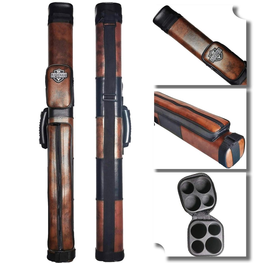 2x2 Hard Cue Case for Pool Cues - Square Billiard Stick Carrying Solution