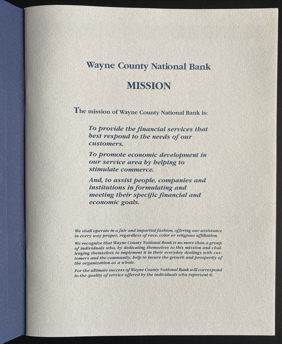 Vtg 1994 Annual Report & Proxy Wayne Bancorp, Inc. Wooster, OH Wayne County Natl
