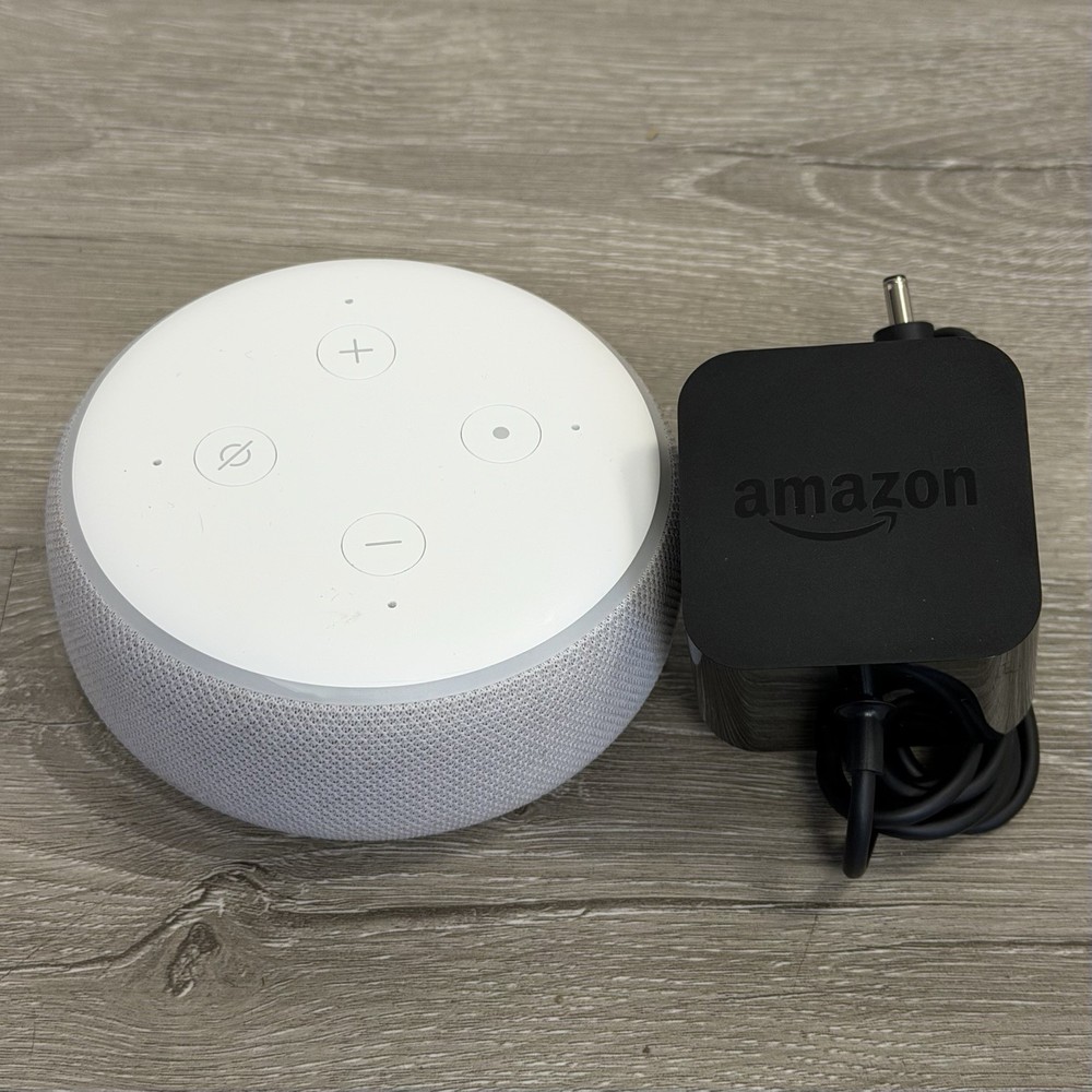 Amazon Echo Dot 3rd Generation Model D9N29T White Gray, Tested Works USED