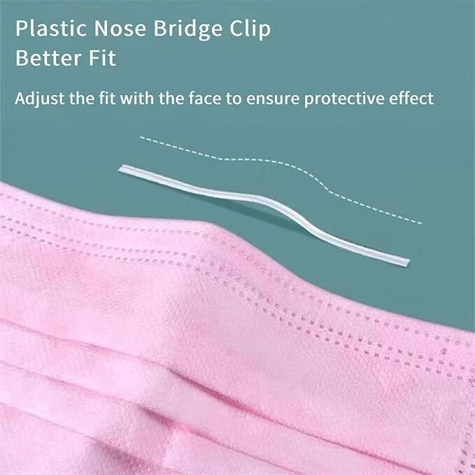 GP Craft 50/100 Pcs Disposable Face Cover 3-Ply Filter Breathable Earloop Masks