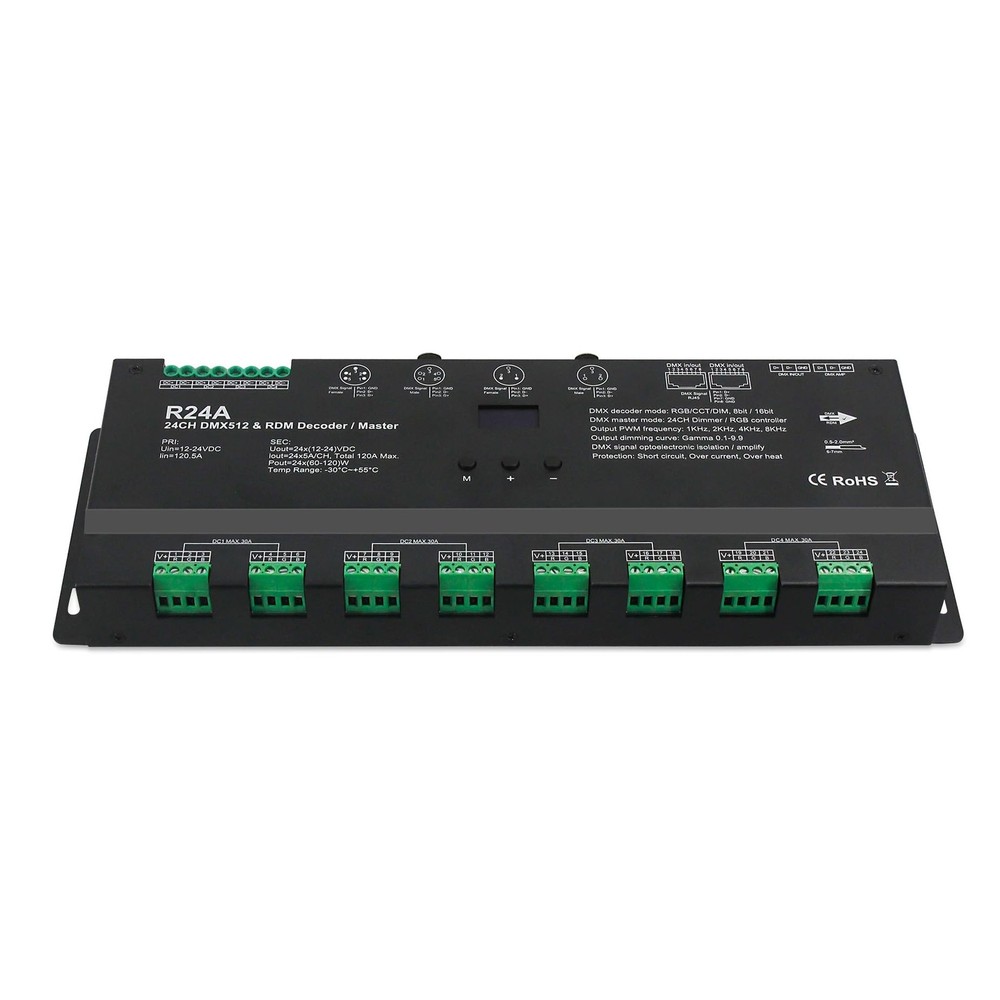 High Power Dmx Led Controller Led DMX 512 Decoder Dimmer Driver DC12V-24V for...