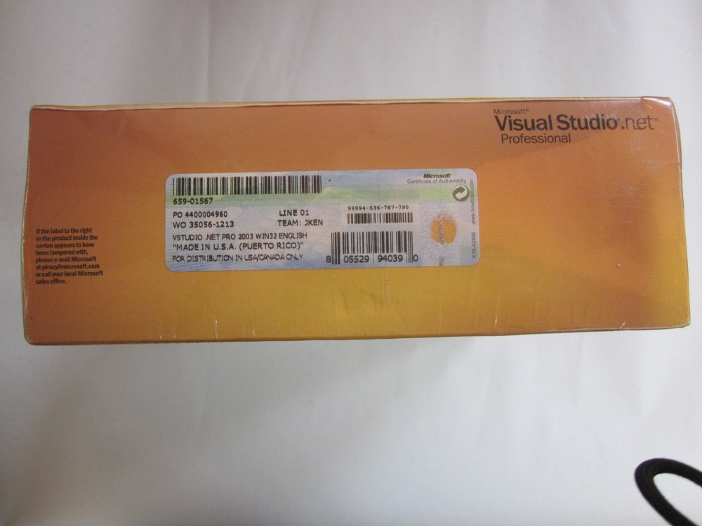 NEW Visual Studio .Net 2003 Professional Full Retail Version Includes SQL/SERVER