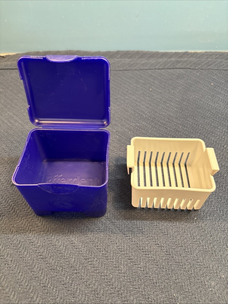 Efferdent Case Denture Cleaning Case Denture Bath With Drain Tray