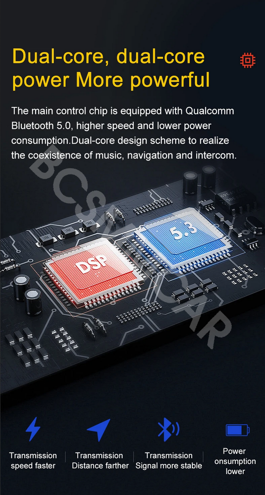 Bluetooth Motorcycle Intercom Headset Communication Share Helmet Kit Waterproof