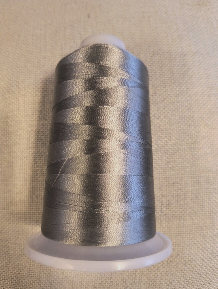 1 Simthread Embroidery Polyester Embroidery Thread 40wt  5500 yd Gray 105 granit