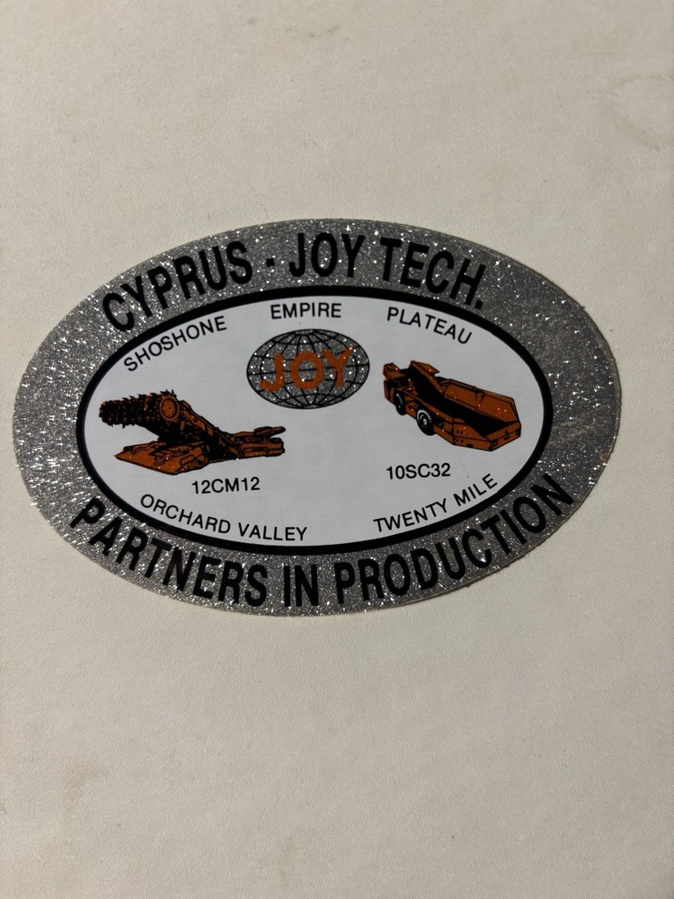 Joy Coal Mining stickersNICE Older Sticker