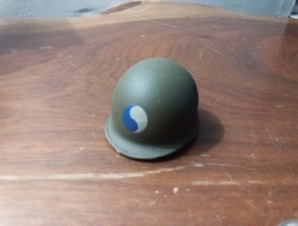 WW2 1/6 Scale 29th Infantry Division M1 Shell Helmet Complete