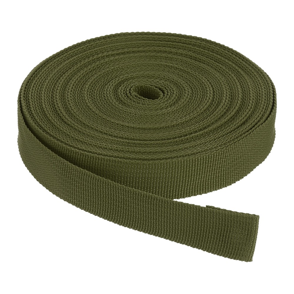 Nylon Webbing Strap 10 Yards 7/8" Polypropylene Lightweight Strap Deep Green