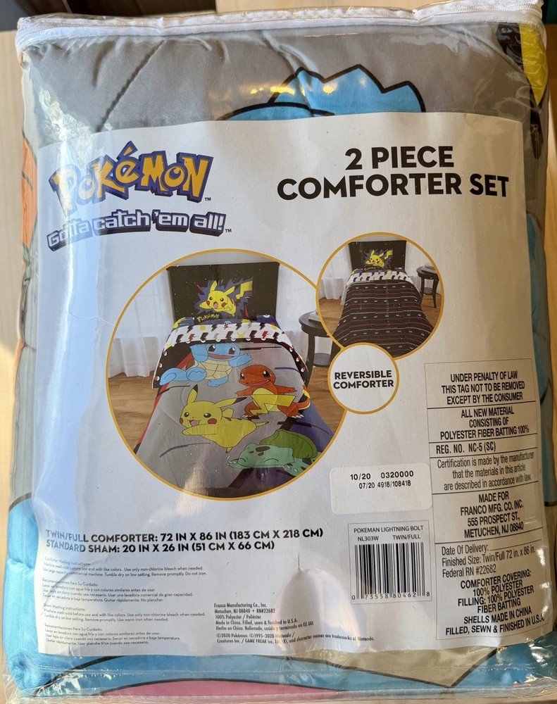 Pokemon Reversible Comforter Twin/Full
