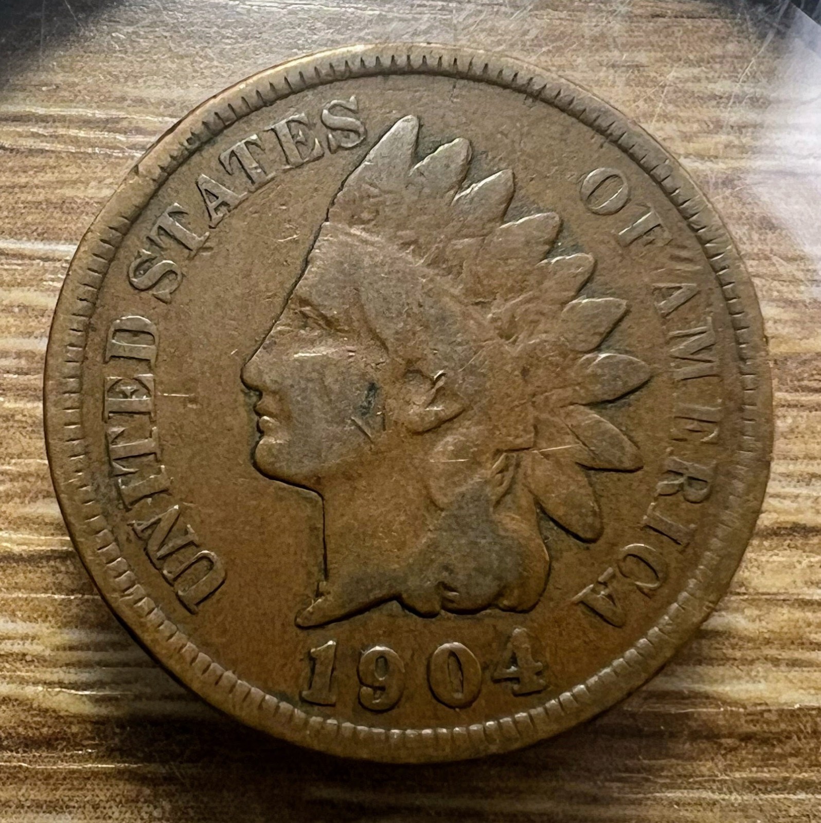 1904 Indian Head Cent - Actual Coin Shown - Free Shipping & Tracking INV#39