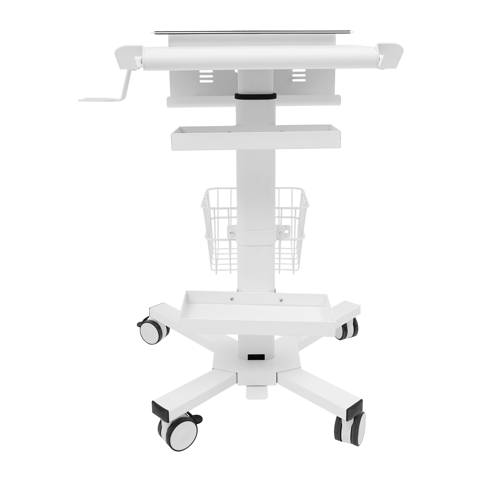 Medical Laptop Workstation Cart Dental Medical Cart Trolley w/ Scanner Holder