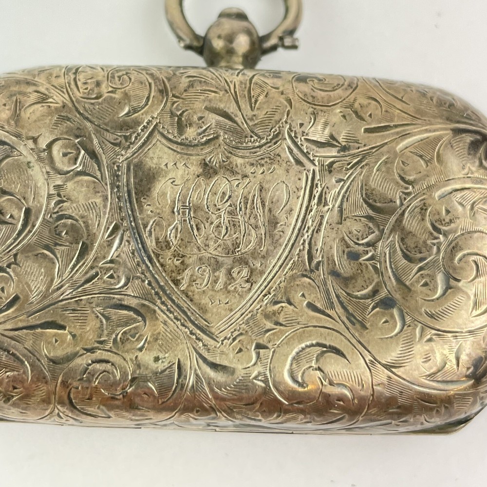 Antique Solid Silver Combination Sovereign Case Stamp Holder Samuel M Levi 1911