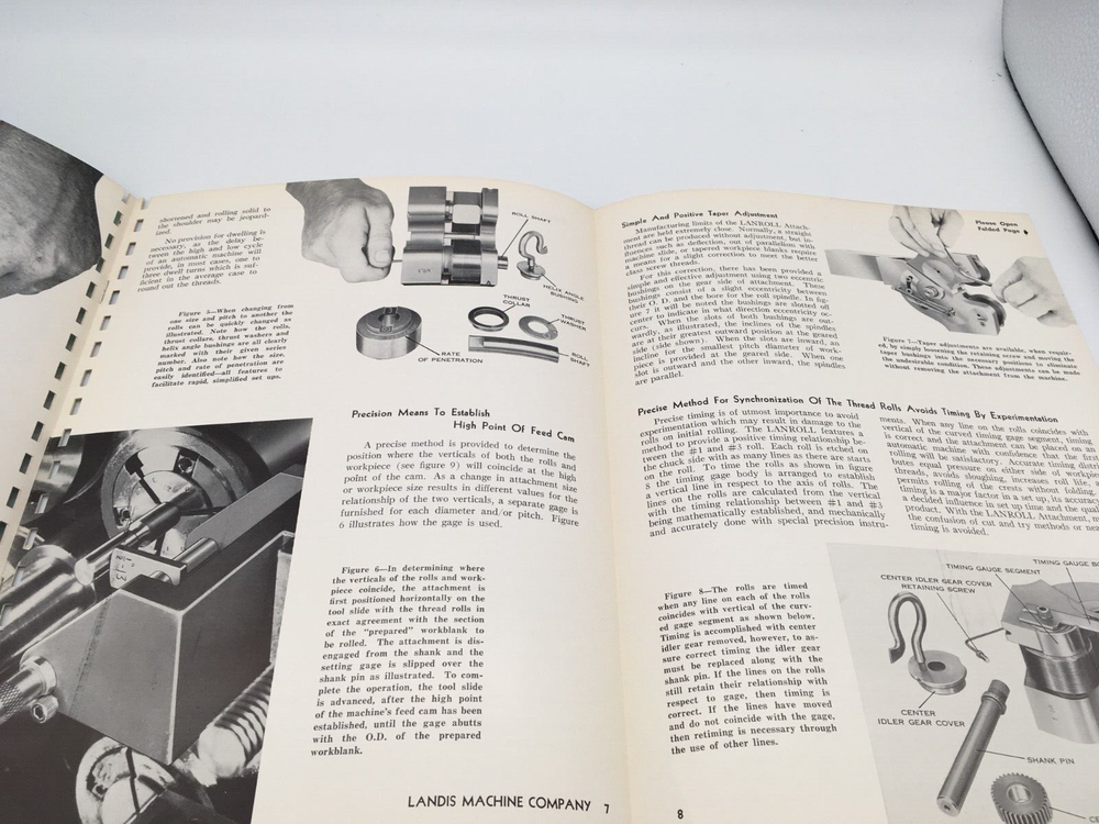 1961 LANDIS THREAD ROLLING SALES & SPECIFICATION BROCHURE WAYNESBORO P.A.
