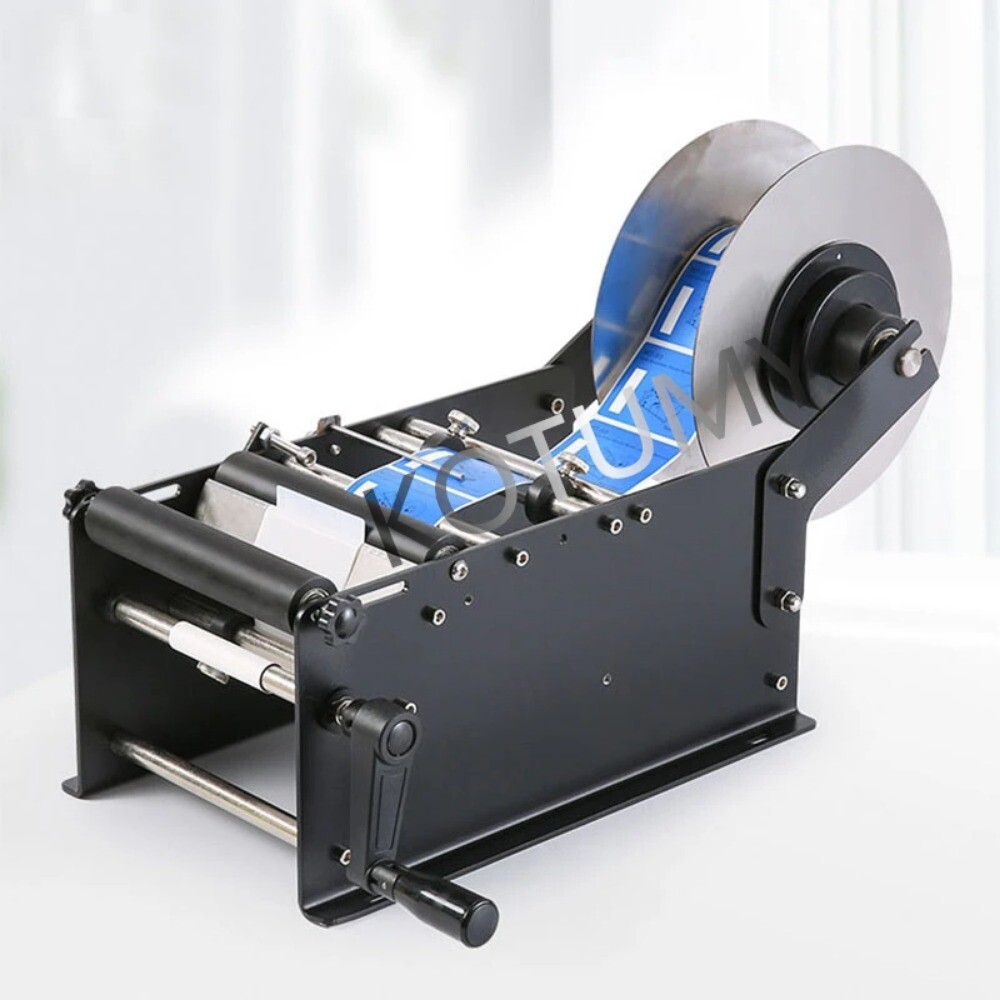 Round Bottle Manual Labeling Machine Hand Crank Semi-automatic Labeling Machine