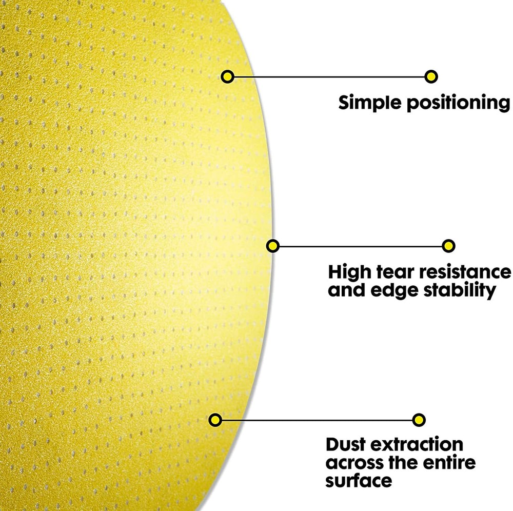 SATC 10Pcs Multi-Hole Drywall Sander Paper 9inch Hook and Loop Sanding Disc P150