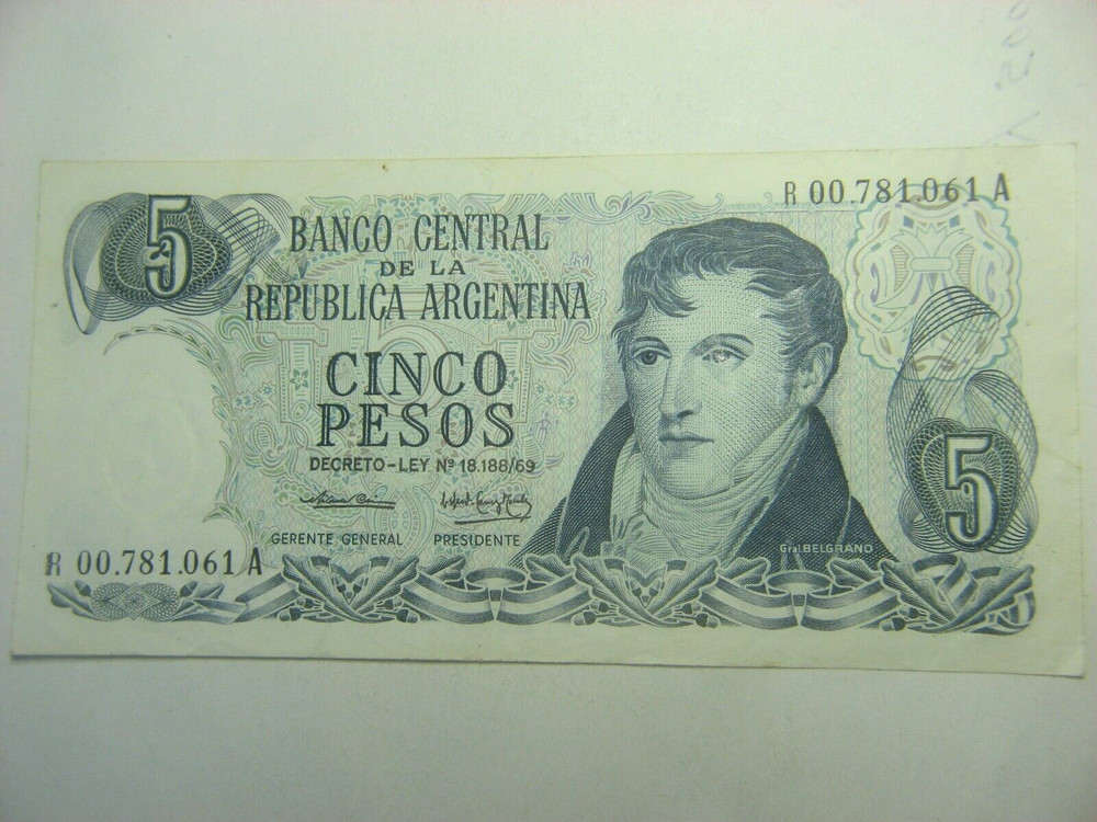 Argentina 5 Pesos 1969