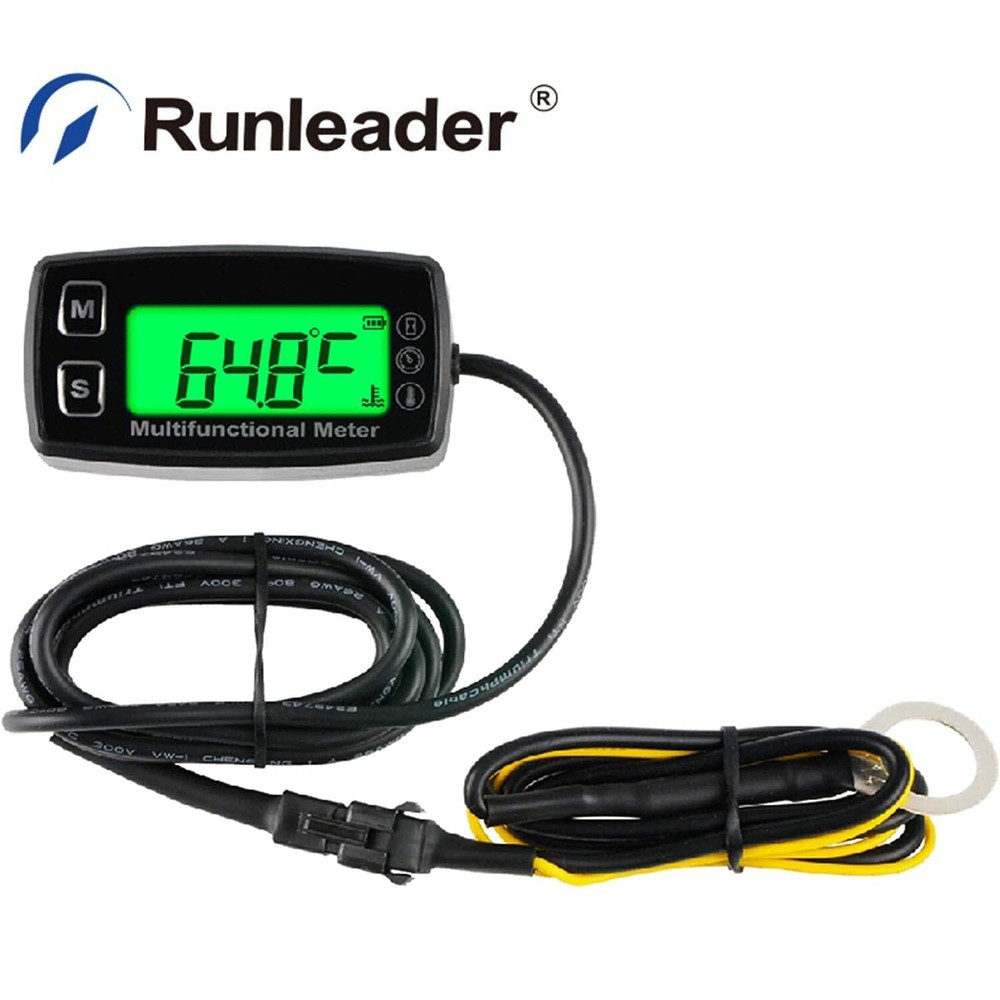 Tachometer Hour Meter,Backlight,Temperature Display For Lawn Mower small engine