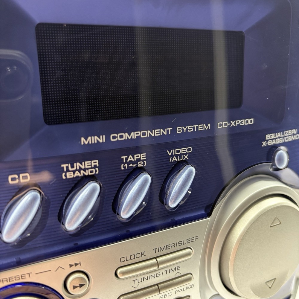Sharp CD-XP300 Mini Component Stereo System w/ Speakers and Remote – For Parts