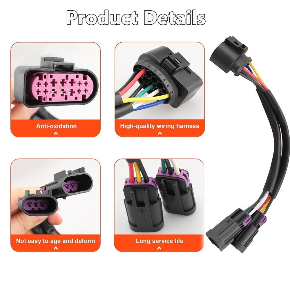 Conversion Harness Quad Housing to Projector Headlight for Dodge Ram 2009-2018