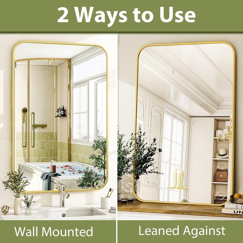 Rectangular Wall Mirror HD Explosion Proof Shatter Resistant Bathroom Decor New
